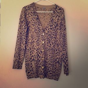Cheetah print cardigan